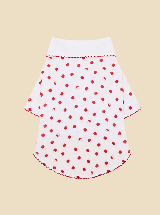Little Apple dog pajamas made from soft double-layered cotton