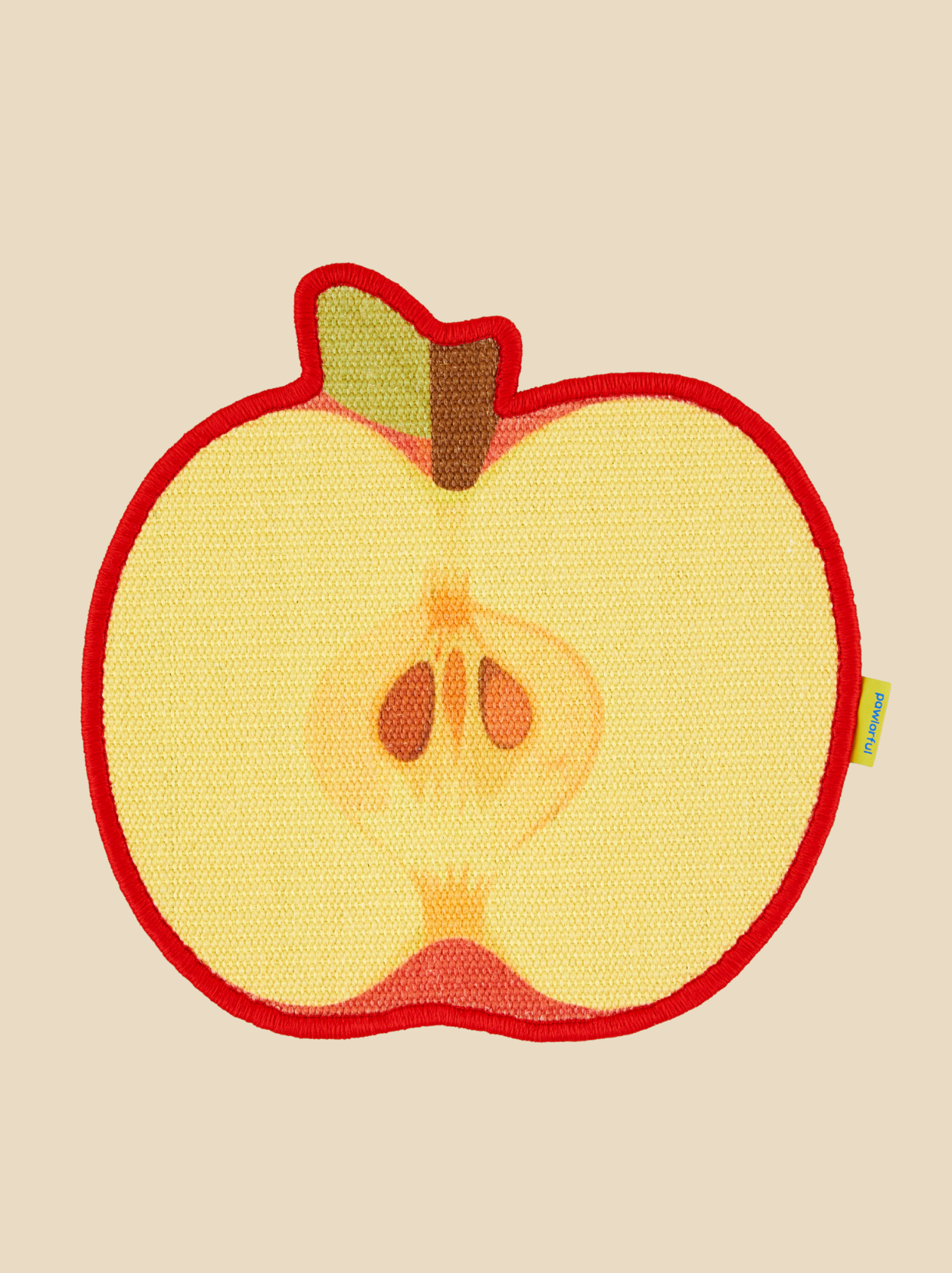 Pawlorful apple-shaped sisal cat scratching mat for cats