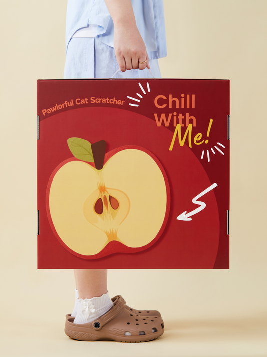 Pawlorful packaging for apple-shaped sisal cat scratching mat