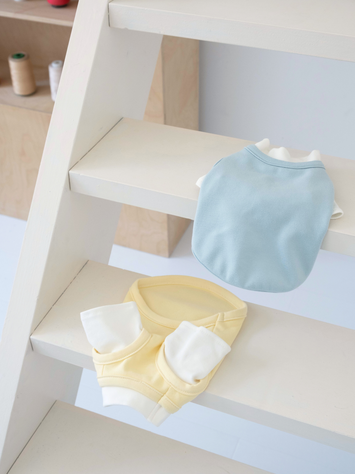 Yellow and blue Layered Comfort T-Shirt by Pawlorful