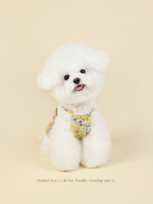 Vintage Yellow Floral Pet Dress
